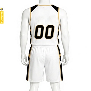 Tenues de basketball personnalisées SAMAVIA réversibles haute performance à manches courtes respirantes grandes tailles pour adultes USA 100% Coton - Product Image 2
