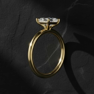 1 CT Emerald Cut Lab Grown <b>Diamond</b> <b>Ring</b> in 14K Gold for Women | Luxury Engagement Wedding <b>Ring</b> | Bridal <b>Diamond</b> Jewelry - Product Image 3