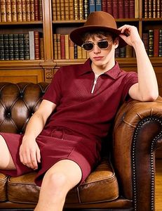 Conjunto Casual Básico para Hombre TRUPEXA, Camiseta de Cuello Redondo y Pantalones Cortos, 100% Poliéster, Ropa Urbana de Verano, Cómoda, Transpirable y de Secado Rápido - Product Image 2