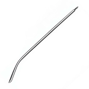 Aiguille de Redon 19,5 cm (7-3/4 pouces) 16 Charr, pointe légèrement courbée, extrémité filetée, instrument chirurgical médical - Product Image 3