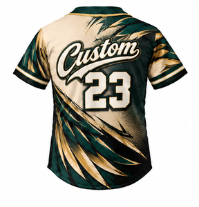 Maillot de baseball respirant à sublimation, uniforme d'équipe boutonné, pour hommes et femmes, vêtement de sport léger, impression intégrale, vente en gros, haut de match - Product Image 5