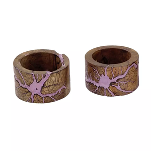 Premium Quality Wood & Resin Napkin <b>Ring</b> Affordable Price 4 Pieces Luxury <b>Circle</b> Crafts Wood & Resin Napkin <b>Ring</b> - Product Image 5