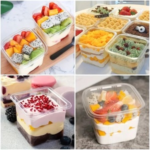 High Quality PET Dessert Packaging Cup with Lid 350ml Transparent Dessert and Yogurt Packaging <b>Container</b> for Retail and <b>Takeaway</b> - Product Image 4