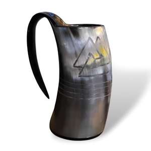 Jarra de Cerveza Vikinga de Cuerno de Búfalo de Alta Calidad, Hecha a Mano, para Festivales Medievales, Disponible a Precio de Mayoreo - Product Image 3