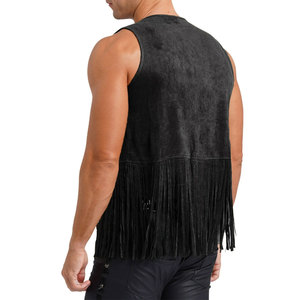 New Wholesale Price Top Quality Super Rider Waistcoat Genuine Suede Leather Motorcycle <b>Vest</b> Biker Leather <b>Vest</b> For Men - Product Image 5