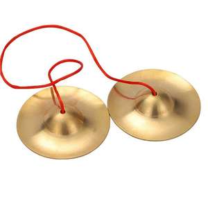 Conjunto clásico de manjeeras de latón, ideal para el culto espiritual, rituales de templo y exhibición de colección de instrumentos musicales. - Product Image 2