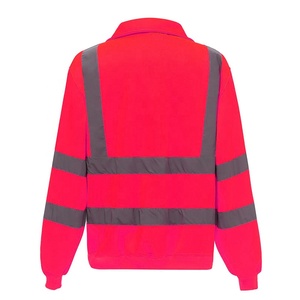 Sudadera con capucha polar de seguridad reflectante de mezcla de algodón básico de alta calidad Sudadera con capucha de hombre de estilo de diseño de logotipo personalizado - Product Image 5