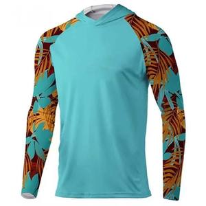 Camisas de Pesca de Manga Larga para Hombre, Estilo Urbano, Spandex/Poliéster, Cuello Redondo, Secado Rápido, Transpirables, Anti-UV, OEM - Product Image 1