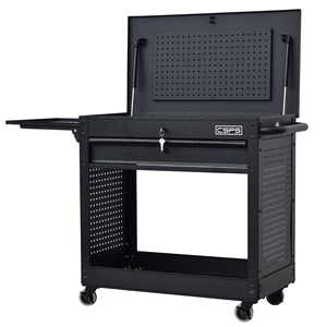 Armoire à outils CSPS 80,5 cm de large, 45 cm de profondeur, 81 cm de hauteur, 1 tiroir, plan de travail en acier inoxydable, roulettes, capacité de charge de 135 kg, design moderne, ODM/OEM - Product Image 5