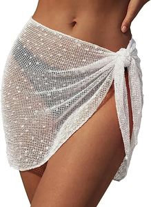 Women's Beach <b>Sarong</b> Cover up 3-Piece Set Lightweight Knitted Wrap with Quick Dry Feature for <b>Bikini</b> Swimsuit Spandex/Polyester - Product Image 4