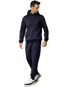 Comfortable Embroidered Winter Sweat <b>Suit</b> 100% Cotton Casual Wear with Front Logo - Product Image 2