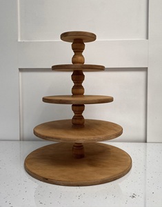 Support à gâteau réglable en bois, écologique et fait main, pour boulangeries et événements - Product Image 5