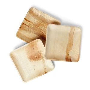 Eco Friendly Areca Palm Leaf Dinnerware Heavy Duty 6 Inches Square <b>Plates</b> for Home Hotel Restaurant Street Food Takeaway & Event - Product Image 1