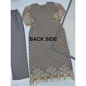 Conjunto de Fiesta con Estampado Floral de Diseñador, Top, Pantalones y Dupatta con Encaje Elegante - Product Image 5