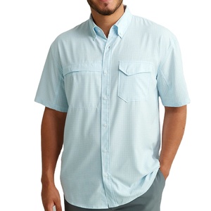 Chemises de pêche Columbia pour hommes, coupe-vent, 100 % polyester, séchage rapide, boutonnées, protection solaire UPF 50+, respirantes, logo frontal, OEM. - Product Image 1