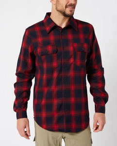 เสื้อเชิ้ตแขนยาวลายสก็อตสไตล์วินเทจสำหรับผู้ชาย พร้อมกระเป๋าเสื้อที่อก ผ้าแฟลนเนล ฤดูใบไม้ร่วง ผ้าฝ้าย 100% 240 GSM รับผลิตตามสั่งขายส่ง OEM พร้อมสกรีนโลโก้ - Product Image 4