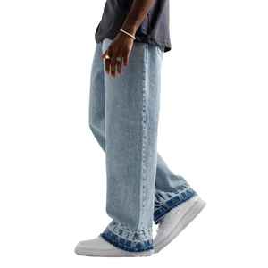 Manufacturer Direct Men's Wholesale Breathable Casual Dark Straight Solid Denim Jeans Embroidery for Summer Autumn Winter - Product Image 2