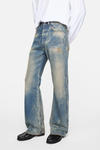 2026 HaiYao Custom High Quality Medium Wash Slim Straight Casual Streetwear Hiphop Breathable OEM ODM Cotton Men's <b>Denim</b> Jeans - Product Image 5