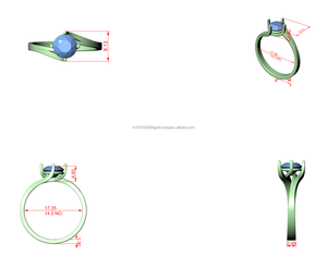 Anillo de Compromiso de Diamantes Redondos en Oro Rosa para Mujer, Diseño Clásico Solitario - Product Image 5