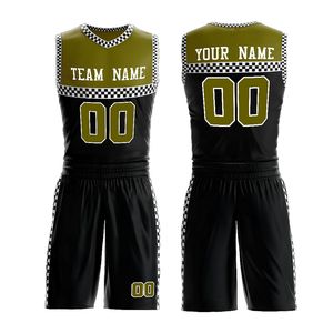 Nuevo Producto de Moda, Conjuntos de Uniformes de Baloncesto Sublimados, Nueva Ropa Deportiva, Conjunto de Camiseta y Pantalones Cortos de Baloncesto para Entrenamiento, Servicio OEM - Product Image 3