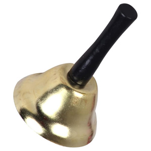 Elegante Campana de Mano de Latón con Mango de Madera para Llamadas en Mostradores de Servicio y Anuncios de Eventos, Sonido Claro Perfecto - Product Image 1