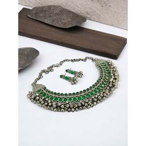 Collier chaîne à maillons religieux en or plaqué 24 carats avec diamants pour mariage, luxe - Product Image 1