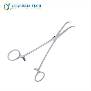 CHARISMATECH Forceps Surgical Curved <b>Clamp</b> Stainless Steel Instrument for Precise Tissue Dissection - Product Image 3