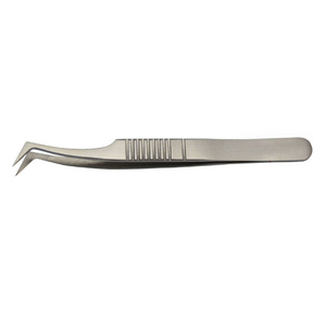 Pince à épiler de précision en acier inoxydable à pointe lisse pour extensions de cils et soin des sourcils, outil professionnel de salon de beauté, logo personnalisé - Product Image 5