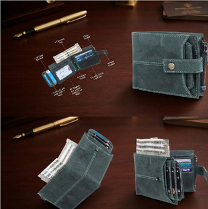 Premium <b>Office</b> Use Leather Wallet for Men Men's Leather Wallet with Cash Compartment & Coin Pocket Leather Wallet for Men - Product Image 5
