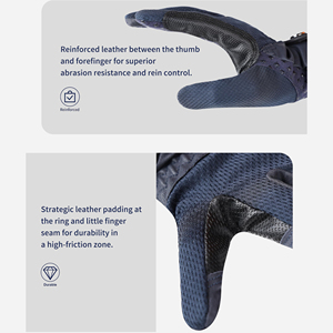 Classic Best Leather Horse Riding Gloves with <b>Velcro</b> Cuff Adjustable Fit Professional Equestrian Sports Gloves - Product Image 3