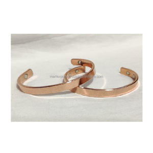 Bracelet ajustable en cuivre massif plaqué cuivre antique, fait main, style ayurvédique, pour le bien-être quotidien - Product Image 3