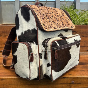 Mochila de pañales de cuero de gran capacidad para mujer, mochilas de viaje multifuncionales de piel de vaca auténtica al por mayor - Product Image 2