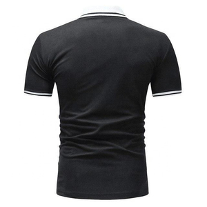เสื้อโปโลผ้าฝ้าย100% สำหรับผู้ชายเสื้อโปโลปักลายแบบมีสไตล์ขนาดพลัสไซส์ - Product Image 3