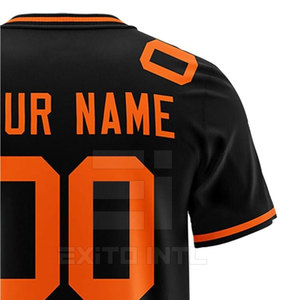 High Quality Anti-UV Polyester <b>Men's</b> Short Sleeve Sports Jersey Custom Team Name Number Moisture Wicking Breathable - Product Image 4