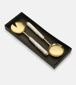 <b>MOP</b> handle Metal Set of 2 Serving Set For Gifting Events Wedding Use With Logo Customization - Product Image 2