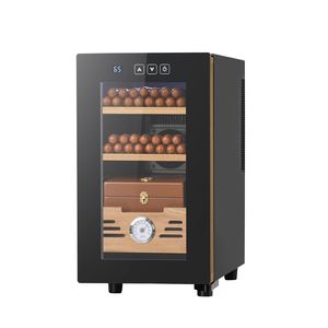 Humidor Elettrico per Sigari in Legno di Cedro Spagnolo da 23L con Armadietto per 150 Sigari e Controllo della Temperatura per Uso Domestico - Product Image 1