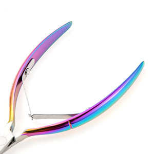 Cortacutículas de Acero Inoxidable, Cortador de Piel Muerta, Herramienta de Manicura y Pedicura de Metal Arcoíris, Pinza de Belleza - Product Image 4