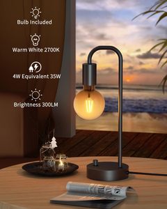 Compact Dimmable Table <b>Lamp</b> for Bedroom 2700K <b>Warm</b> Light LED Included Modern Minimalist Bedside Night <b>Lamp</b> for Kids Reading - Product Image 6