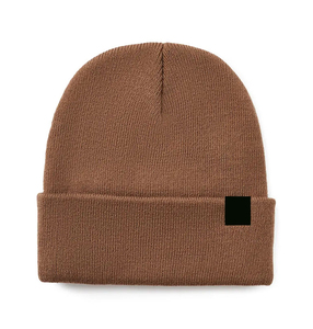 Gorro de Invierno Unisex Personalizado con Logotipo OEM, Color Crema, 100% Acrílico, Tejido, Gorro de Invierno de Color Sólido, Unisex, 100% Acrílico - Product Image 3