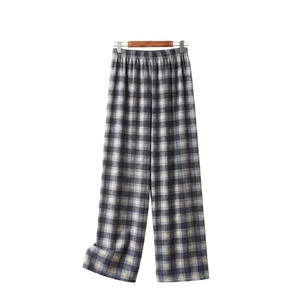 Plus Size <b>Women</b> Flannel Pants High Waist <b>Plaid</b> Printed Wide Leg <b>Trousers</b> Elastic Waist Breathable Summer Casual Wear - Product Image 4