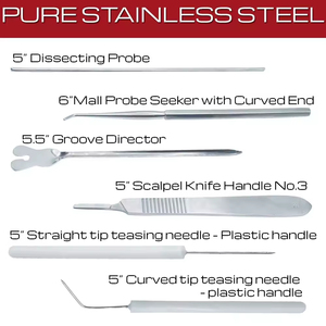 Hot Selling Veterinary Instrument Tools Dissecting Needle Cutting Experimental Equipment <b>Probe</b> Scissors Instrument By Tegra CE - Product Image 6