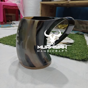 แก้วเขาสัตว์คุณภาพดีที่สุด ขัดเงา เป็นมิตรกับสิ่งแวดล้อม พร้อมลายแกะสลักสไตล์ไวกิ้ง ของขวัญทางธุรกิจ แก้วเบียร์กาแฟแบบกำหนดเอง ราคาดีที่สุด - Product Image 3