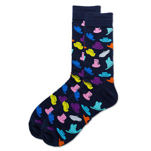 Men's <b>Winter</b> Breathable Crew <b>Socks</b> Solid Color Cotton Sport <b>Socks</b> with Body Logo - Product Image 1