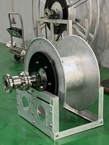 Servicio OEM/ODM: Carrete de manguera de aluminio de alta resistencia TechnoJet HRM25A6001 de 12V con diseño multi-enrollado y acabado natural. - Product Image 3