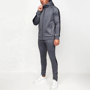 Wholesale Plain Cotton Fitted Jogger Sports Set Jumpsuit High Quality Custom Made logo Sports Zip Tracksuit in Wholesale Prices - Product Image 6