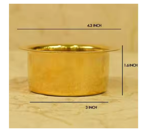 Elegante Juego de Dabara de Latón para Café Filtro del Sur de la India, Vaso Tradicional y Platillo |   Elegante Set de Regalo y Uso Doméstico - Product Image 3