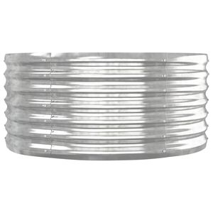 Grand lit de jardin surélevé en acier enduit de poudre argentée, durable, pour pots et jardinières - Product Image 4