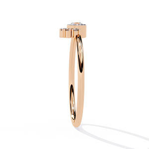 Anillo de Compromiso con Diamante Cultivado en Laboratorio, Diseño Jardín Secreto, Motivos Botánicos, Elegante Banda con Patrón de Enredadera, Oro de 10K, Certificado IGI - Product Image 4