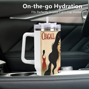 Gobelet isotherme de 40 oz avec poignée, en acier inoxydable, pour les professionnels des transports publics - Product Image 3