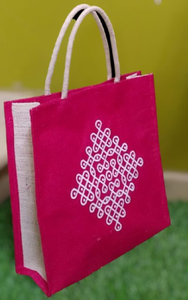 Bolsa de Compras de Yute de Alta Calidad, 8x8x5 Pulgadas, Fibra Natural Reutilizable, para Mercados, Comercios, Empaques de Regalos - Product Image 4